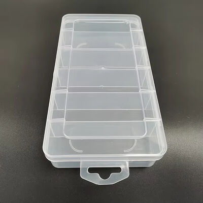 Customized Injection Molded Parts Storage Box Mould 6 Slots Transparent Empty Storage Box