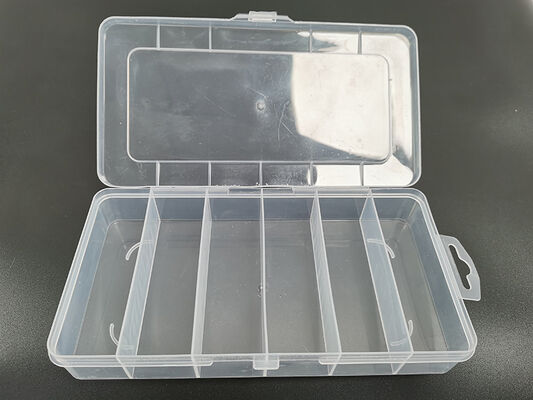 Customized Injection Molded Parts Storage Box Mould 6 Slots Transparent Empty Storage Box
