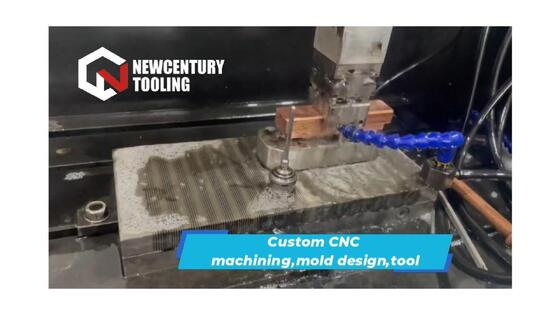 Custom CNC Machined P20 Steel Automotive Injection Mold Cavity Block with Hot Runner Design